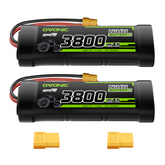 OVONIC 7.2V 3800mAh NiMH Battery Pack 6-Cell Flat with XT60 & TRX Plug for RC Cars & Trucks