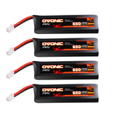 4-Pack Ovonic 1S 650mAh 120C 3.7V LiPo Battery w/PH2.0 Plug