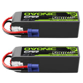 2-Pack Ovonic 5000mah 6S 22.2V 120C Lipo Battery Pack with EC5 Plug for RC Car RC Truck Airplane Helicopter Boat Car Racing RC Hobby