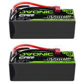 2 × OVONIC 4S Lipo Battery 6500mAh 120C 14.8V RC Lipo Battery with XT60 Plug for RC Vehicles 1/8 Car RC Truck Truggy