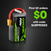 Ovonic 6S 1300mAh 100C 22.2V LiPo (XT60) | Free for First 10 Customers – First Come, First Served!