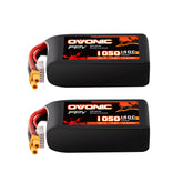 2-Pack Ovonic 4S 1050mAh 140C 14.8V LiPo Battery w/XT30 Plug
