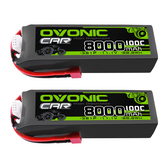 OVONIC 3S 11.1V 8000mAh 100C High Power Lipo Battery w/ Deans T Connector for 1/10 RC Car/Plane/Boat