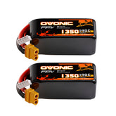2-Pack Ovonic 4S 1350mAh 140C 14.8V LiPo Battery w/XT60 Plug