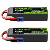 2 × OVONIC 4S Lipo-Akku 9000 mAh 120 C 14,8 V RC Lipo-Akku mit EC5-Stecker für RC-Fahrzeuge, Autos, RC-Trucks, Panzer