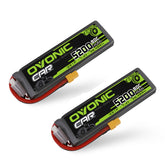 2 × OVONIC 2S Lipo-Akku 5200 mAh 80 C 7,4 V RC Lipo-Akku HardCase mit XT60-Stecker für 1/8 1/10 RC-Fahrzeuge Auto Slash RC Buggy Truggy RC-Flugzeug