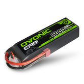 OVONIC 3S Lipo-Akku, 6000 mAh, 3S1P, 80C, 11,1 V, RC-Lipo-Akku mit Deans-T-Stecker für RC-Fahrzeuge im Maßstab 1/8, 1/10, Autos, LKWs, Boote