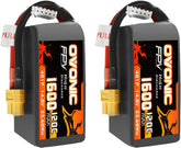 2×Ovonic 120C 14.8V 1600mAh 4S LiPo Battery Pack with XT60 Plug for 5 inch FPV Racing Freestyle Drones & Lightweight 4S Drone Builds & Long-Range FPV Drones