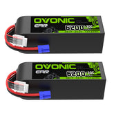 OVONIC 6S 6200mAh 22.2V 130C LiPo Battery with EC5 Plug