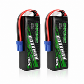 2-Pack OVONIC Rebel Series 11.1V 6000mAh 100C 3S Softcase LiPo Battery Pack with EC5 Connector