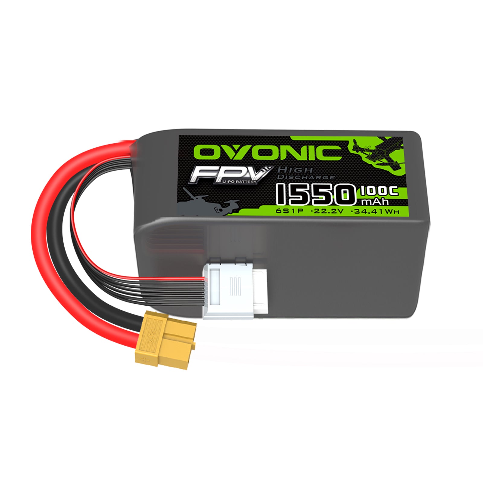 OVONIC 6S Lipo Battery 1300mAh 100C 22.2V FPV Battery with XT60 Connector for FPV Racing RC Quadcopter Helicopter Multi-Engine Aircraft Hobby DIY OVONIC 6S Lipo Battery 1300mAh 100C 22.2V FPV Battery with XT60 Connector for FPV Racing RC Quadcopter Helicopter Multi-Engine Aircraft Hobby DIY
