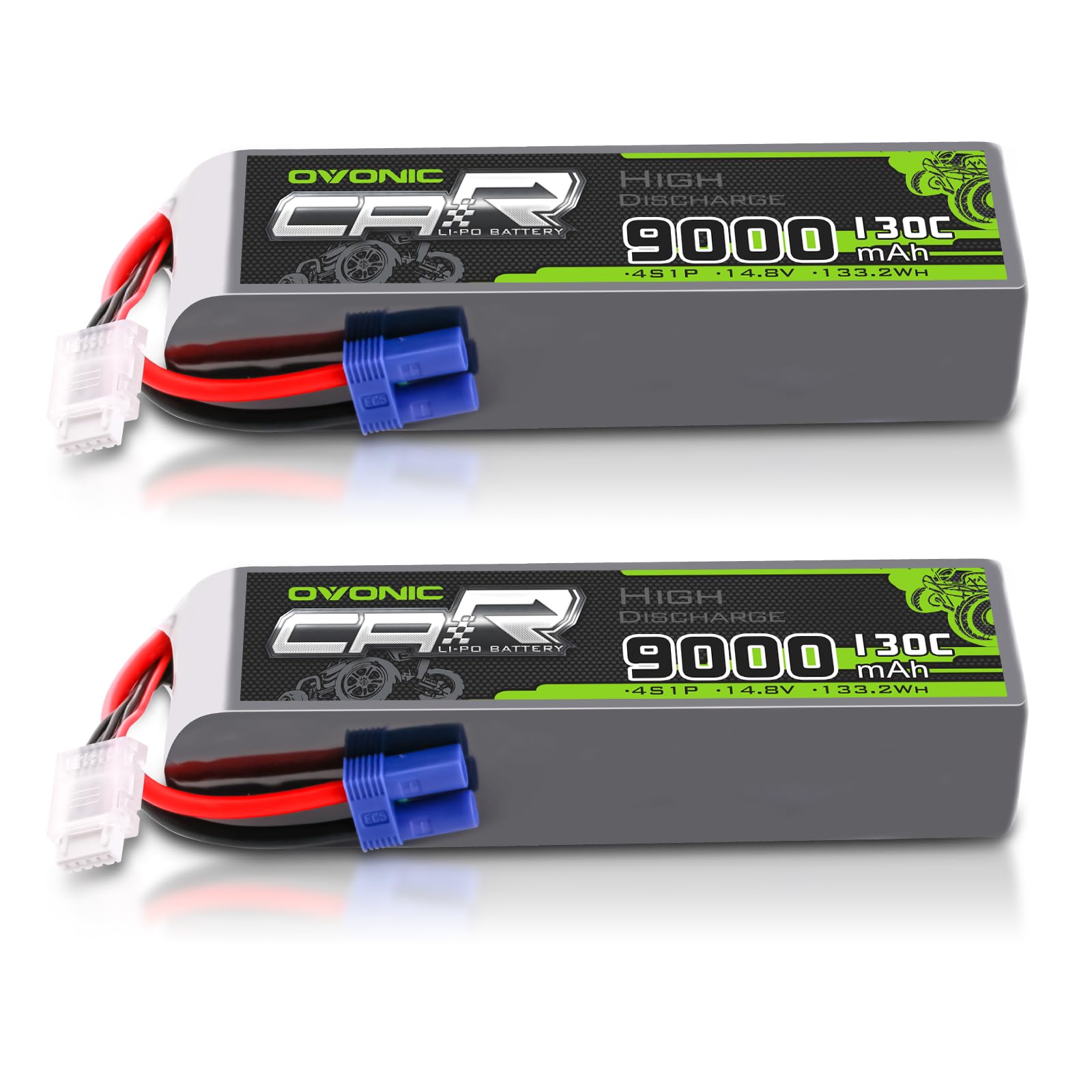 lipo mah c Big Foot Heat Battery 1300 7.4c 25c (Stick - 160mm 2xOVONIC 4S LiPo Battery 9000mAh