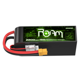 Batterie Lipo Ovonic Roam Series 6S 2200 mAh 6S1P 150 C 22,2 V longue portée avec prise XT60 pour quadricoptère FPV HD Cinelifter 6S longue portée de 6 à 7 pouces