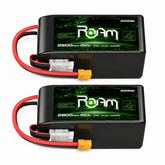 2-Pack OVONIC Roam Series 22.2V 2800mAh 150C 6S LiPo Battery Pack with XT60 Connector