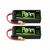 Ovonic Roam Series 6S 6000mAh 150C LiPo Battery with XT90-S Anti-Spark Plug for 7-10 inch Cinelifters & Long Range FPV Drones (1/2 Pack)