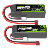 2×OVONIC 3S Lipo Battery 2200mAh 25C 11.1V with Deans Plug for RC Airplane Glider Park Flyer FT012 RC Boat