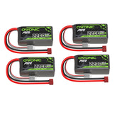 2 × OVONIC 2S 35C 7,4 V 2200 mAh Kurzer LiPo-Akku mit T-Stecker für Flugzeughubschrauber