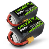 2×OVONIC 100C 6S 1300mAh LiPo Battery 22.2V Pack with XT60 Plug for Freestyle