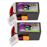2×Ovonic Rebel 2.0 120C 8S 1100mah Lipo Battery 29.6V Pack with XT60 Plug for 5-6 inch FPV Racing Drone