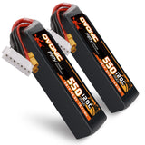 2×Ovonic 120C 6S 550mAh LiPo Battery 22.2V for FPV Cinewhoop with XT30 Plug