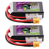 2×Ovonic Rebel 2.0 60C 2S 1100mah Lipo Battery LiHV 7.6V Pack with XT30 Plug for 2S Micro Quads