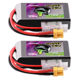 2×Ovonic Rebel 2.0 60C 2S 1100mah Lipo Battery LiHV 7.6V Pack with XT30 Plug for Size 100mm to 140mm Brushless Drones Long Range Drone FPV