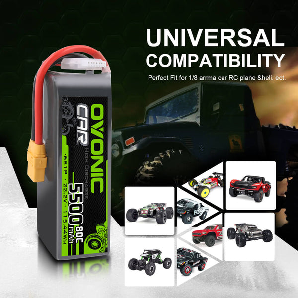 GOLDBAT 2x Batteria Lipo 1500mAh 14.8V 4S 100C – Connessione XT60, Per Drone, Elicottero, Barca RC, FPV
