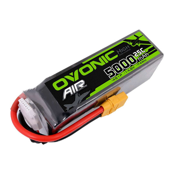 Lot 2 Batteries Lipo Ovonic 4S 14.8V 6500mAh - Pour Voiture RC, Drone, Hélicoptère