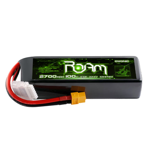 Ovonic Roam 6S 2700mAh 100C 22.2V LiPo Battery w/XT60 Plug