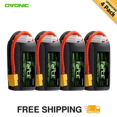 4-Pack Ovonic 4S 850mAh 130C LiPo XT60 for Toothpick & Micro FPV Drone Ampow 4-Pack Ovonic 4S 850mAh 130C LiPo XT60 for Toothpick & Micro FPV Drone Ampow