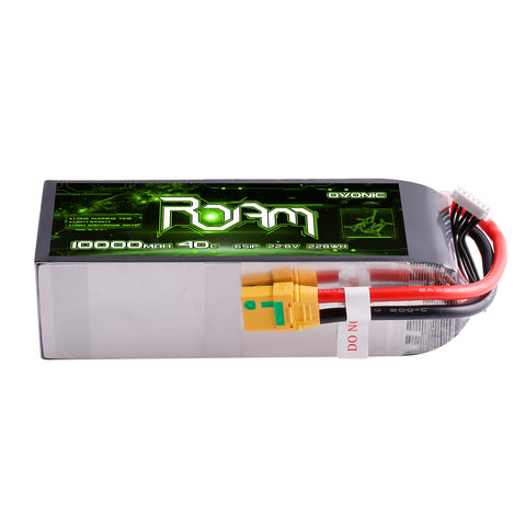 Ovonic ROAM 22.8V 10000mAh 40C 6S1P LiHV Battery Pack with XT90S-F Anti-Spark Plug for Aerial Mapping, Surveying, and Compact Industrial Drones