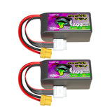 2 × Ovonic Rebel 2.0 130C 6S 1400mah Lipo Battery 22.2V Pack with XT60 Plug for FPV Racing