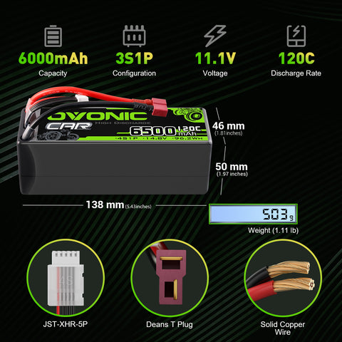 Ovonic Rebel 80C 4S 6200mAh 14.8V Hardcase LiPo Batteria EC5 per emarginato Kraton 8S