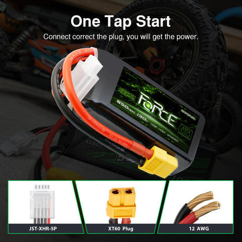 4-Pack Ovonic Force 4S 850mAh 130C 11.1V High C-Rate LiPo Battery w/XT30 Plug for FPV Quad, Freestyle Drone & Micro Jet