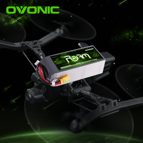 Ovonic ROAM 22.2V 30000mAh 20C 6S1P High-Capacity LiPo Battery Pack with XT90S-F Anti-Spark Connector for Heavy-Lift Industrial UAVs and Maximum Endurance Platforms