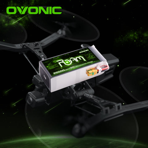 Ovonic ROAM 22.8V 25000mAh 30C 6S1P LiHV Battery Pack with XT90S-F Anti-Spark Connector for Long-Range Industrial Surveillance and Heavy UAVs