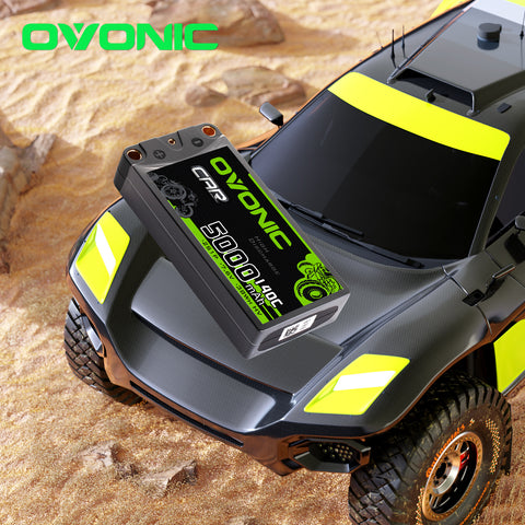 Ovonic 2S 5000mAh 140C 7.6V LiHV Hardcase Battery w/5.0mm Bullet to T-Plug for 1/10 RC Racing(1/2Pack)