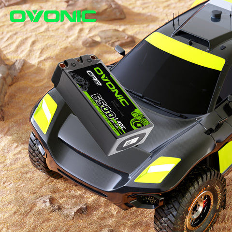 Ovonic 6500mAh 7.6V 140C 2S Hardcase LiHV Shorty Battery Pack with 5mm Bullet to Deans T Connector