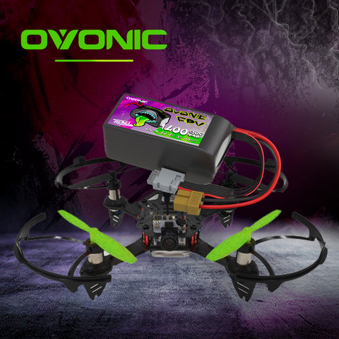 2×Ovonic Rebel 2.0 6S 1400mAh 6S1P 130C 22.2V LiPo Battery with XT60 Plug for FPV Racing Freestyle 5-6 inch Long Range Drone Quadcopters
