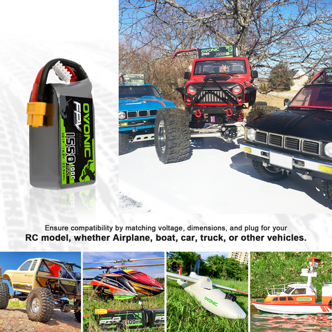 4x Ovonic 4S Lipo Battery 1550mah 4S1P 100C 14.8V Lipo Battery Pack with XT60 Plug for 5inch FPV Racing Freestyle Cinewhoop Toothpick Long Range Drone