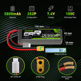 Ovonic 100C 7.4V 2S2P 5800mAh LiPo Battery for No Prep Quad Core - XT90/S Plug