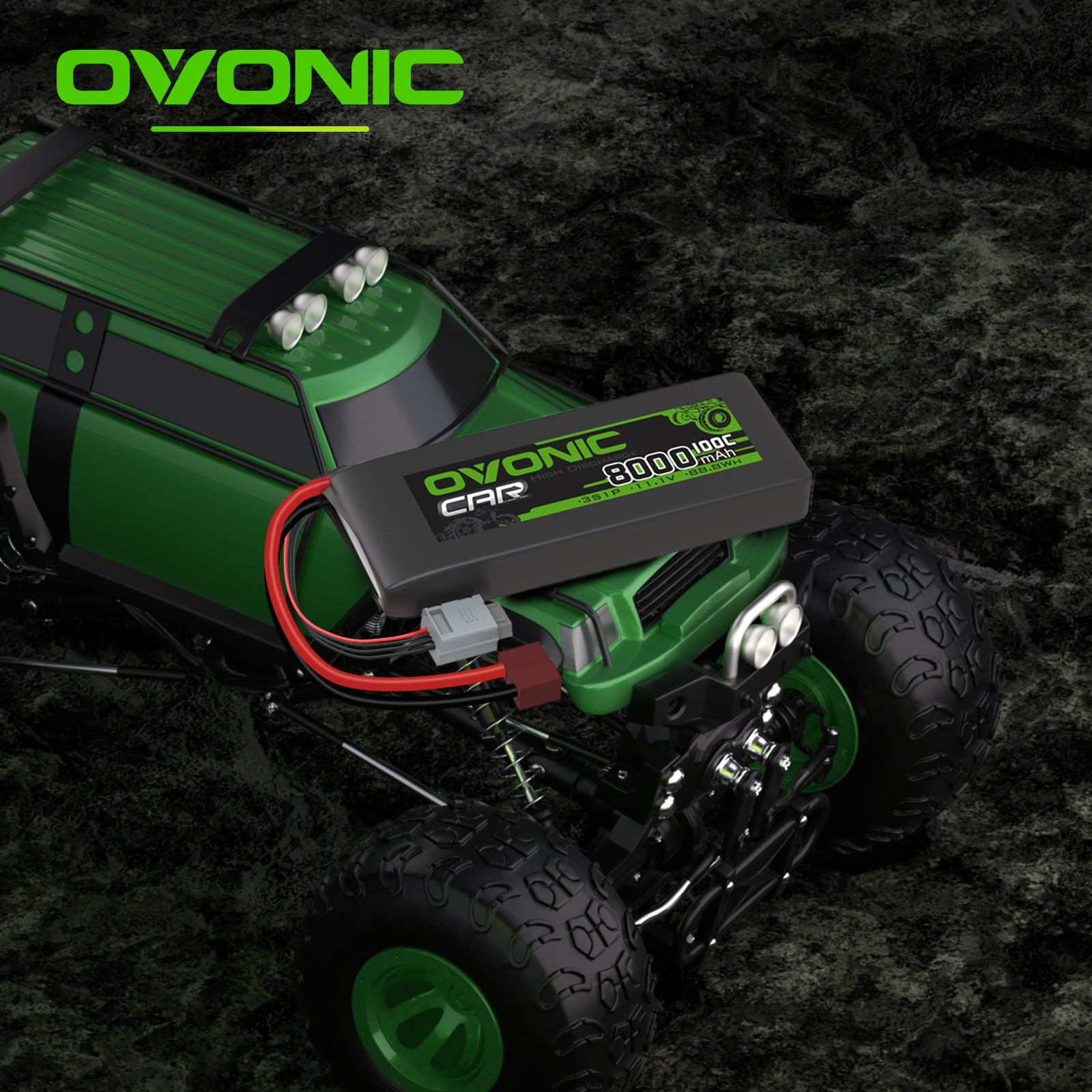 Ovonic 100C 11.1V 8000mAh 3S LiPo Battery with Deans(T) & XT60 Plug