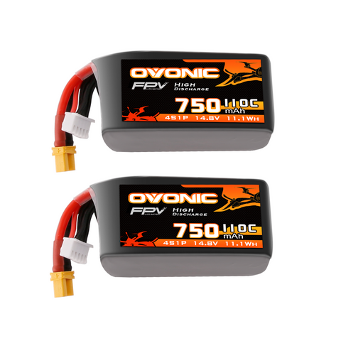 Ovonic 4S 750mAh 110C LiPo Battery Pack with XT30 Plug