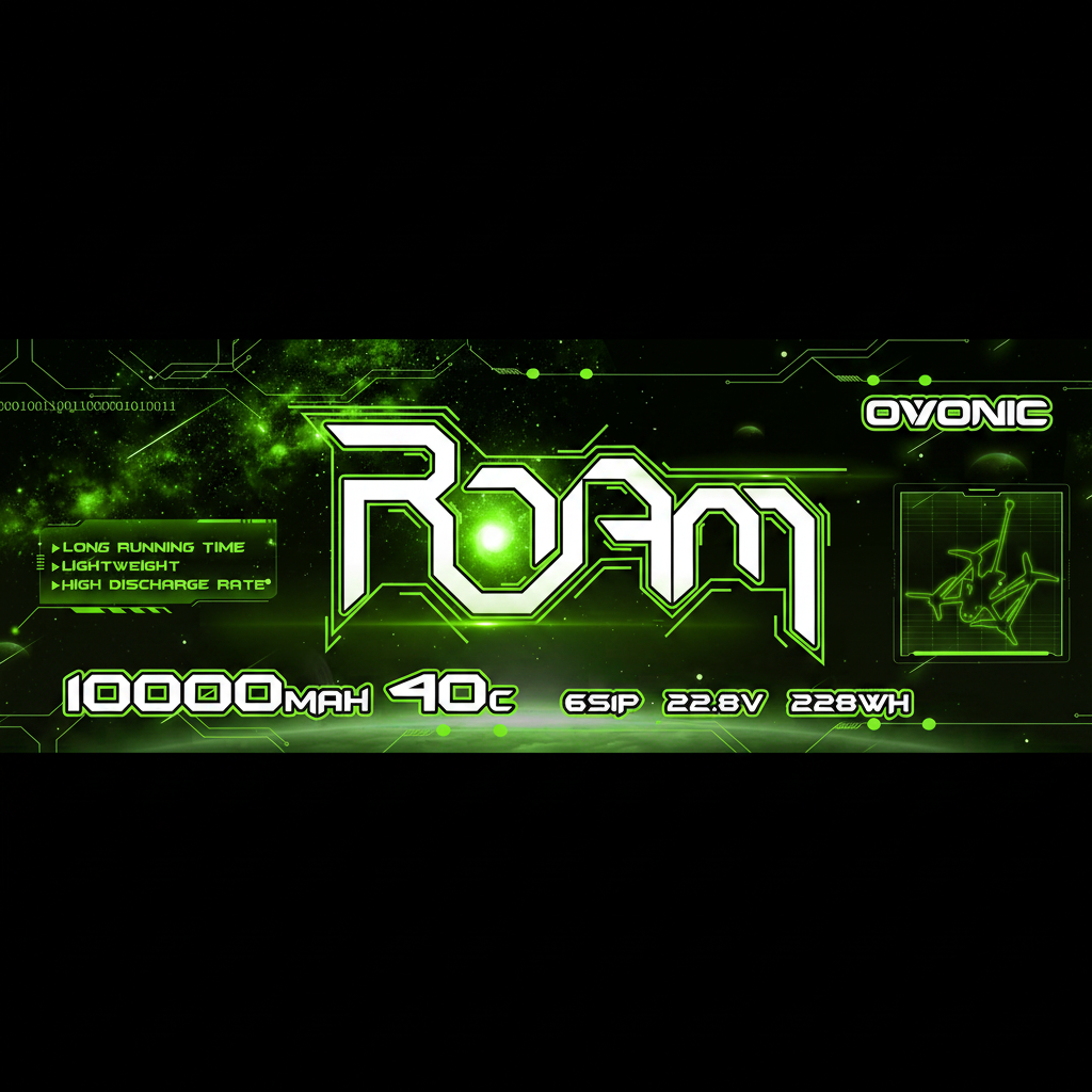 Ovonic ROAM 22.8V 10000mAh 40C 6S1P LiHV Battery Pack with XT90S-F Anti-Spark Plug for Aerial Mapping, Surveying, and Compact Industrial Drones