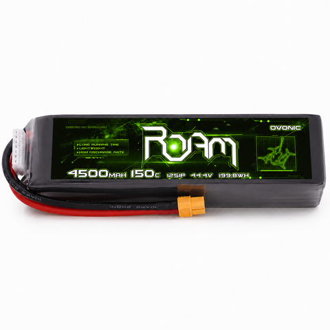 OVONIC ROMA 12S 4500mAh 44.4V 150C LiPo Battery Pack with XT90 Plug for Heavy Lift FPV Drone Cinema UAV 700-800 Heli