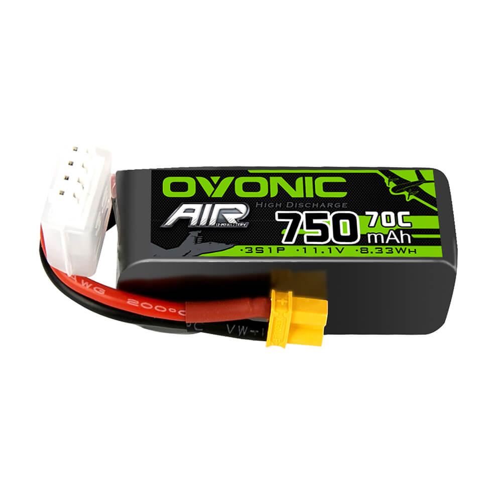 Ovonic 70C 3S 750mAh 11.1V LiPo Battery for tiny whoop