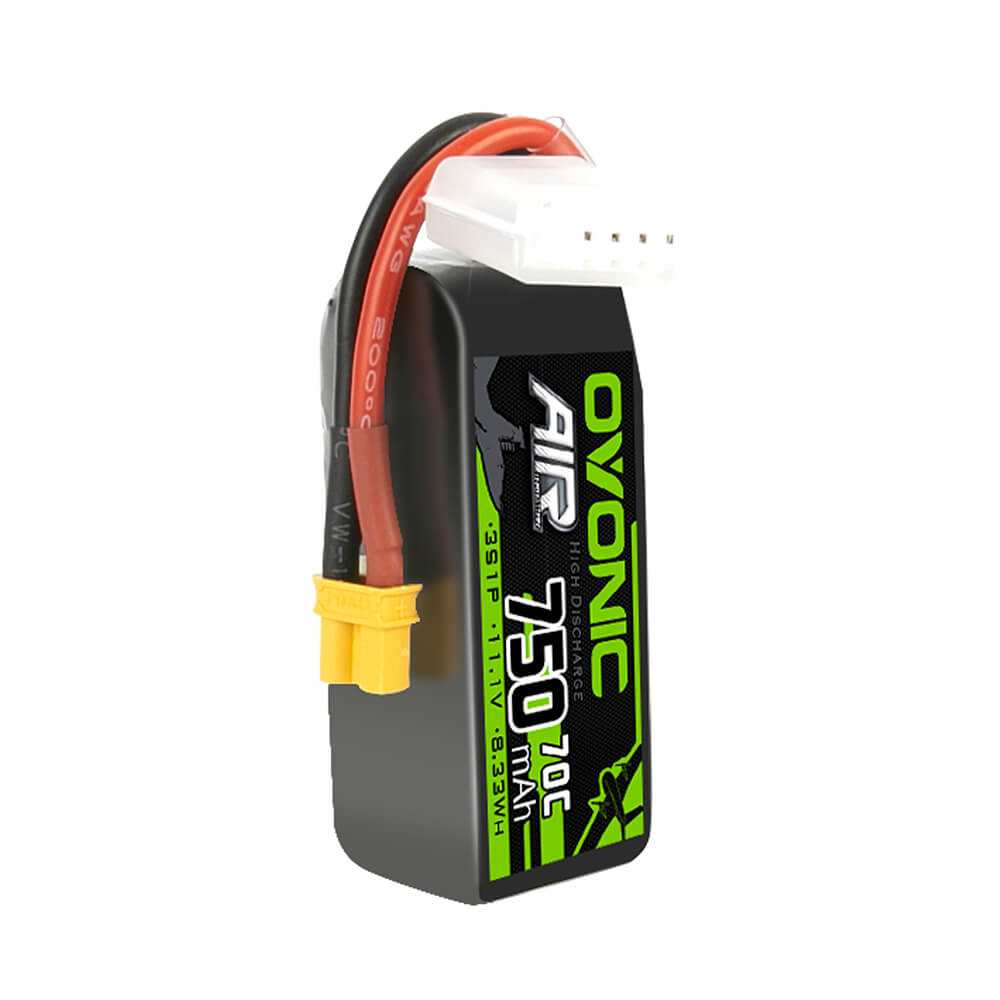 Ovonic 70C 3S 750mAh 11.1V LiPo Battery for FPV freestyle