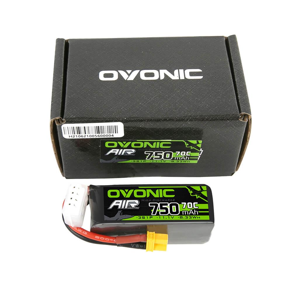 2×Ovonic 70C 3S 750mAh 11.1V LiPo Battery for RC fix-wing
