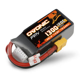 2×Ovonic 120C 1300mAh 4S 14.8V LiPo Battery Pack for FPV Racing with XT60 Plug