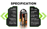 Ovonic 120C 14.8V 1600mAh 4S LiPo Battery Pack for FPV Racing with XT60 Plug